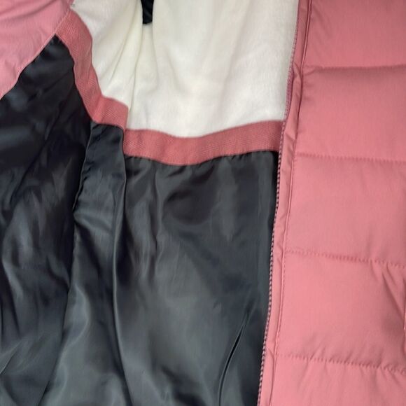 All in Motion Pink  Mid Length Puffer Jacket with Fur Hood, size XS, new - Picture 6 of 10